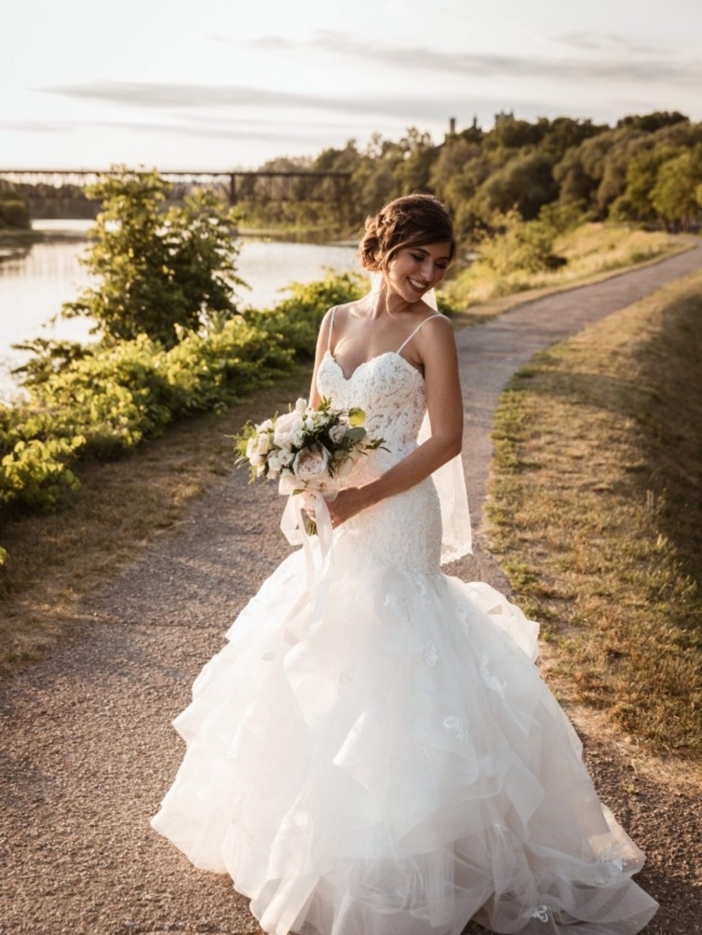 Martina Liana White Lace Mermaid Wedding Dress